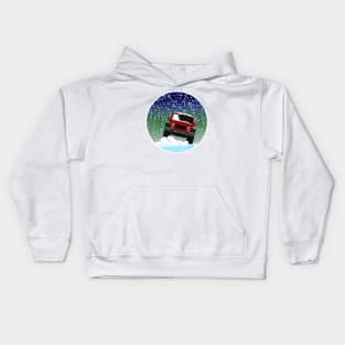 Off Road Snowy Adventure Kids Hoodie